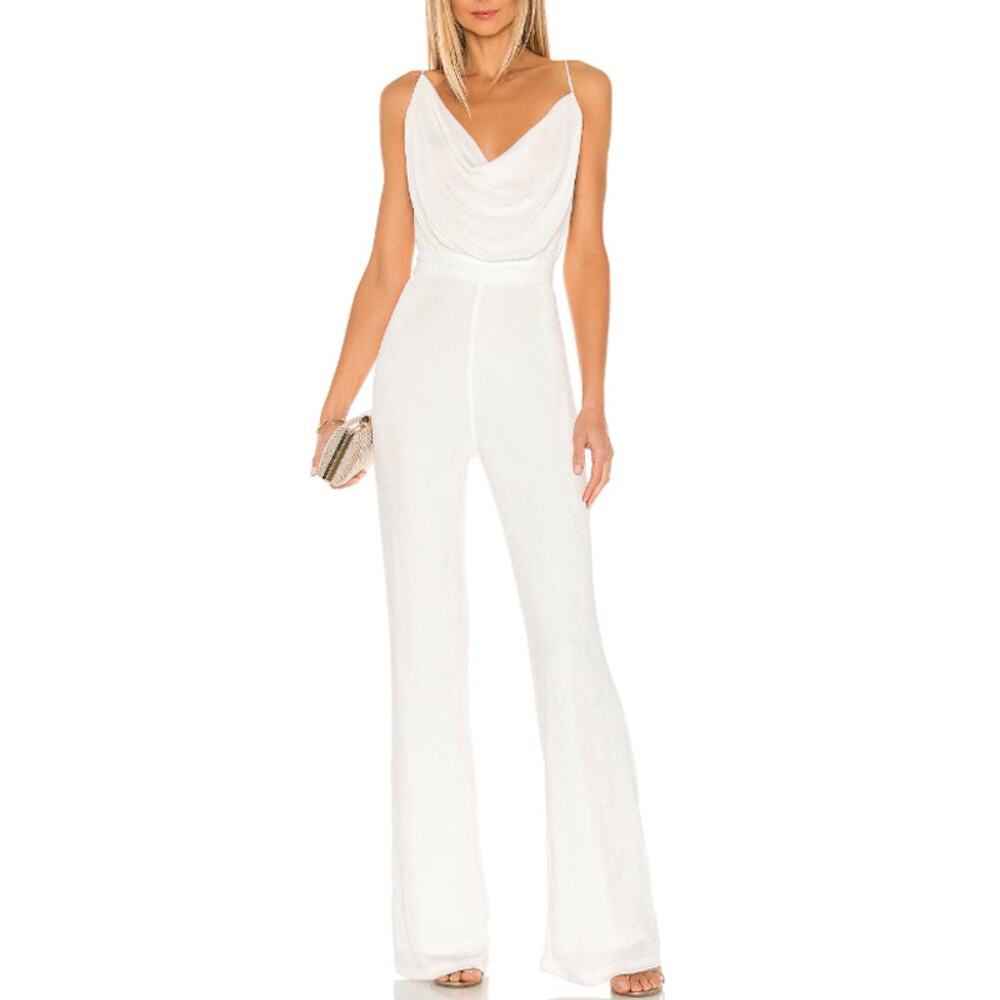 Misha 'Moira' White Metallic Pantsuit Size XS